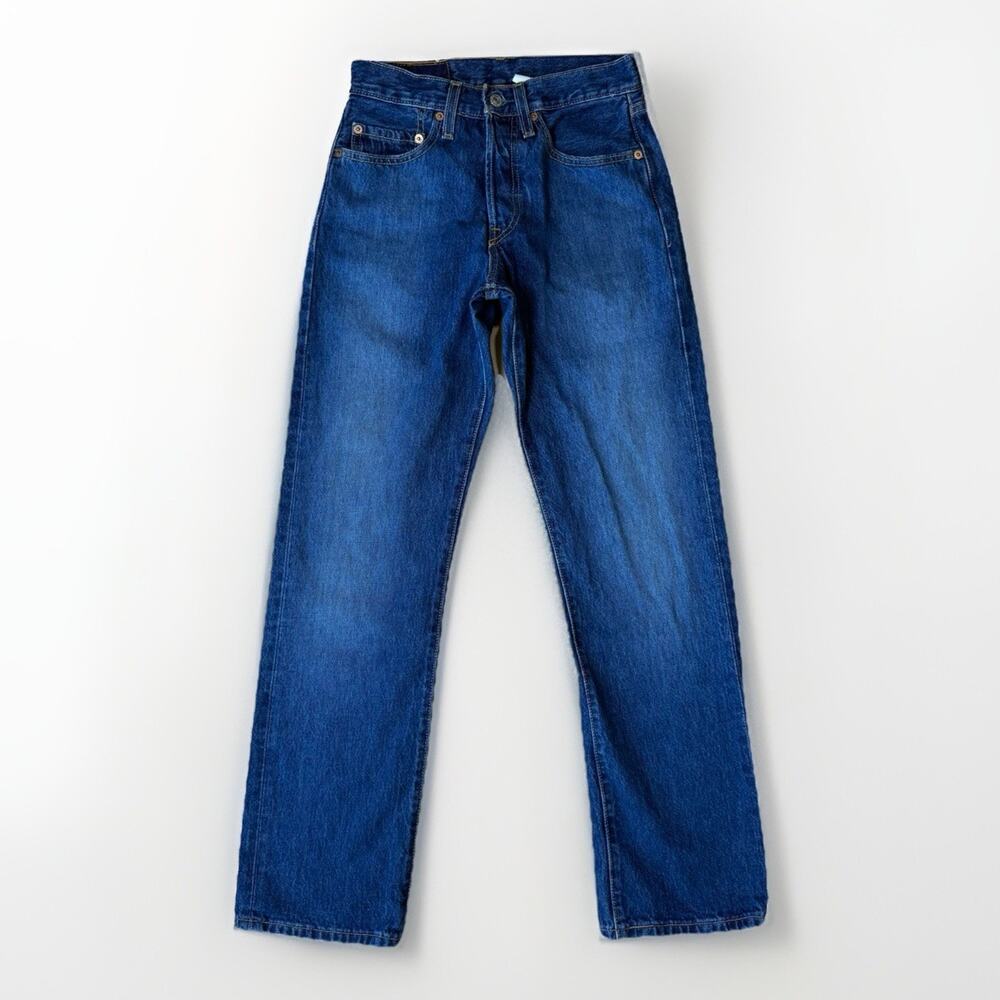 Vintage Levis 501 Jeans 25 Blue Straight Leg Denim For Women Non Selvedge